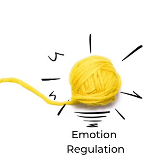 Yellow ball of yarn with the words Emotion Regulation